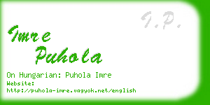 imre puhola business card